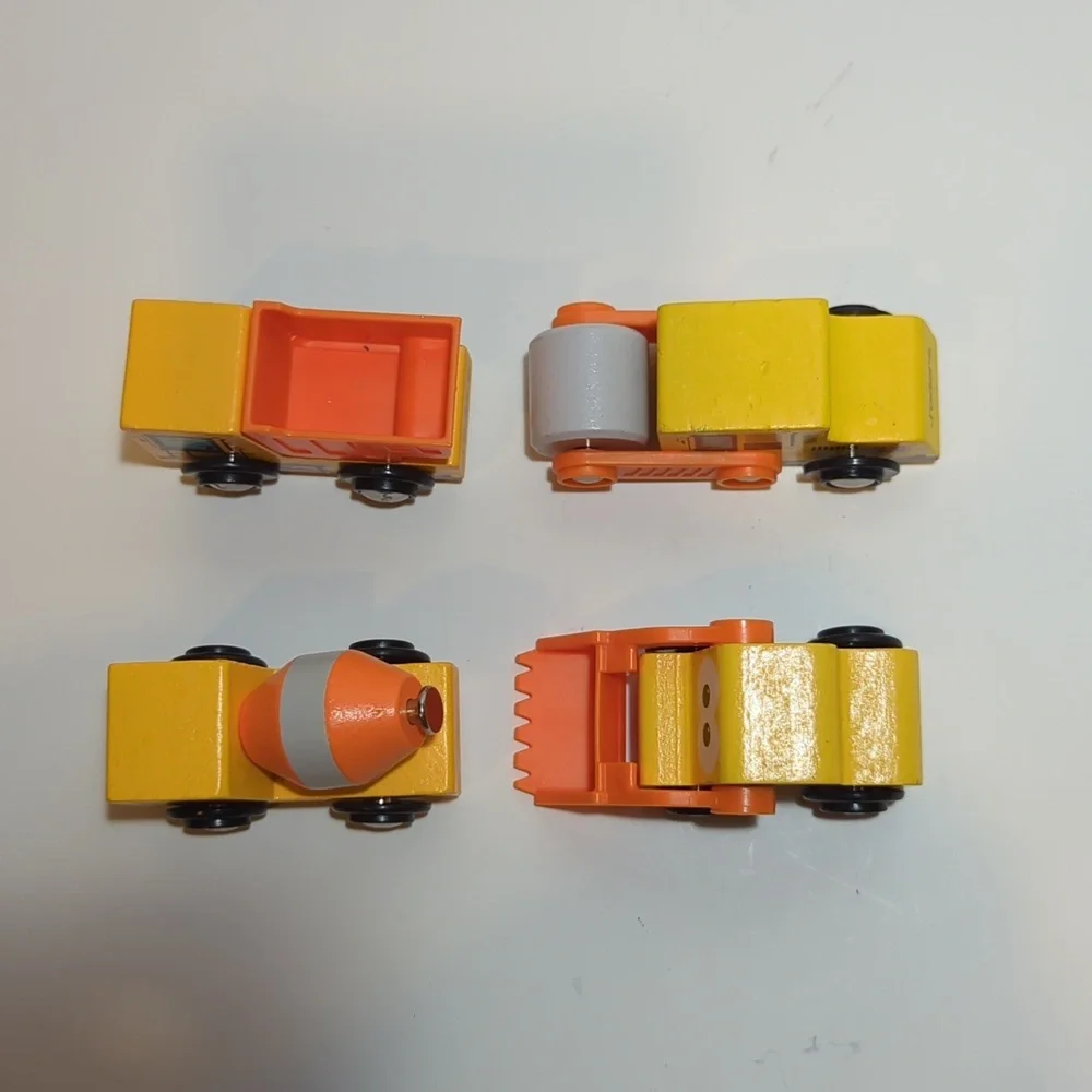 J'adore nature wood construction vehicles dump truck cement truck roller bucket